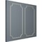 Ekena Millwork 31-in. W x 62-in. H Claremont Panel Moulding Kit Double Panel PMLKCL31X62B - alternate 3
